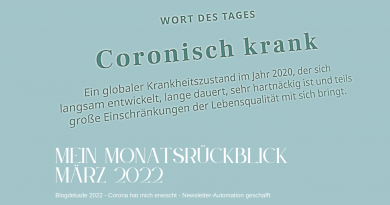 Kalenderblatt Beitragsbild Monatsrückblick März 2022